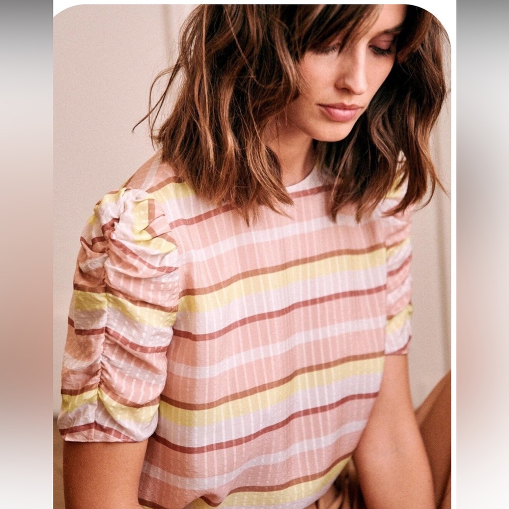 Sezane Multicolor Striped Blouse